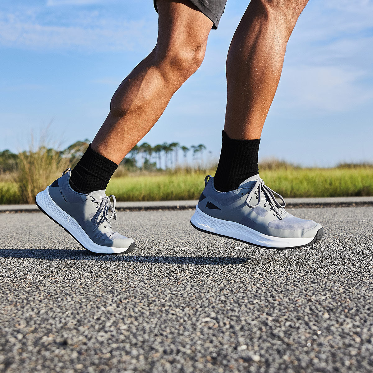 Men's Rough Runners - Speed Grey + White + Raven