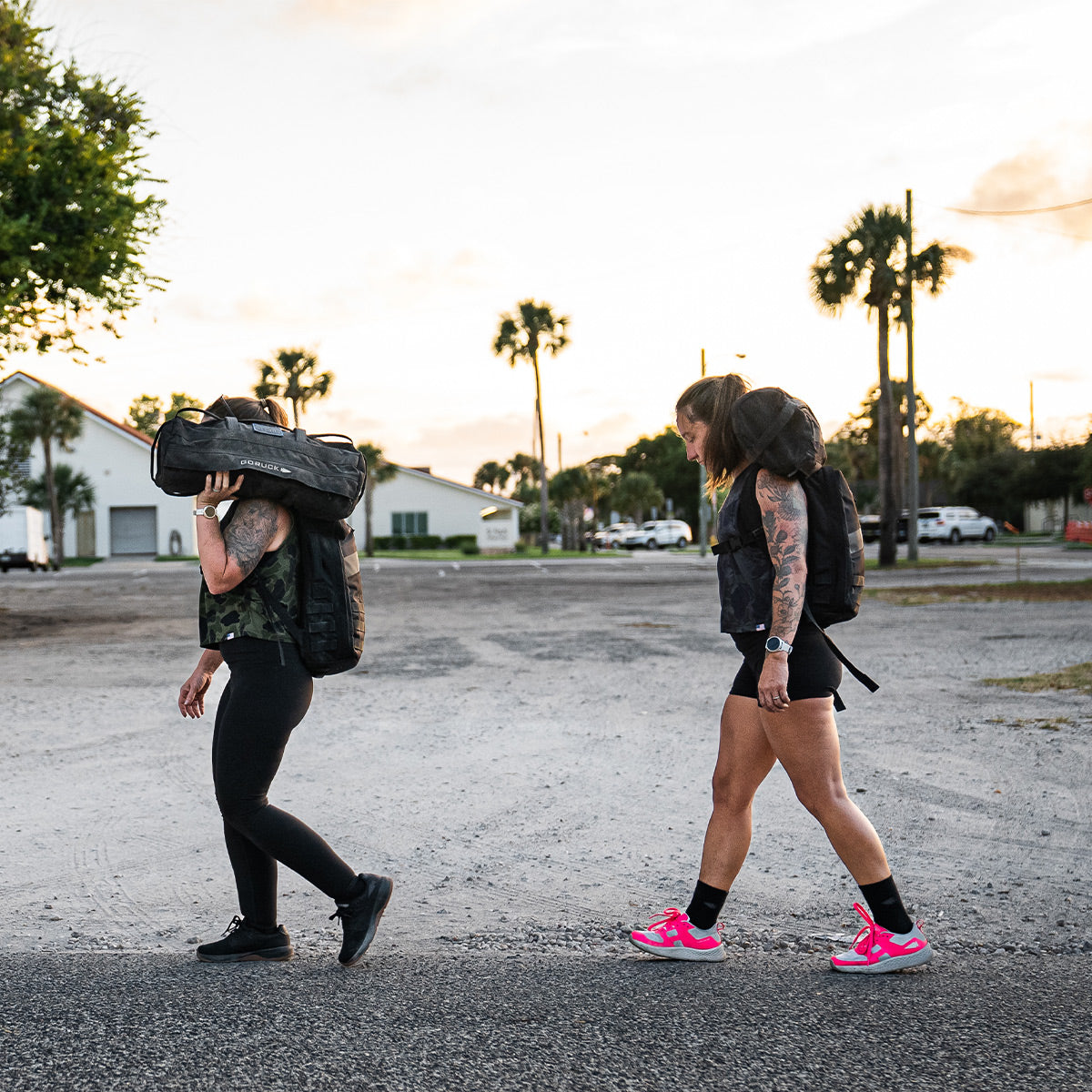 Women's Rough Runners - White + Hot Pink