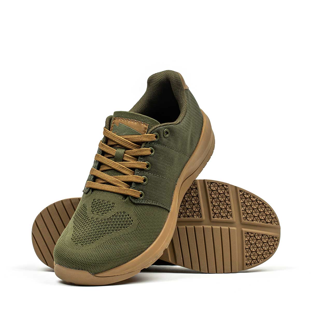 Men's Ballistic Trainers - Green + Gum