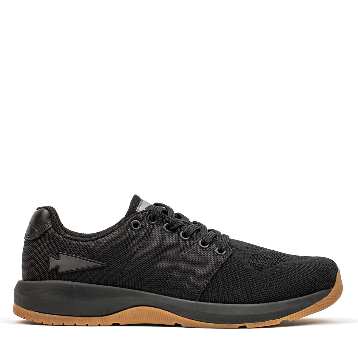 Men's Ballistic Trainers - Black + Gum w/ Black Reflective Spearhead