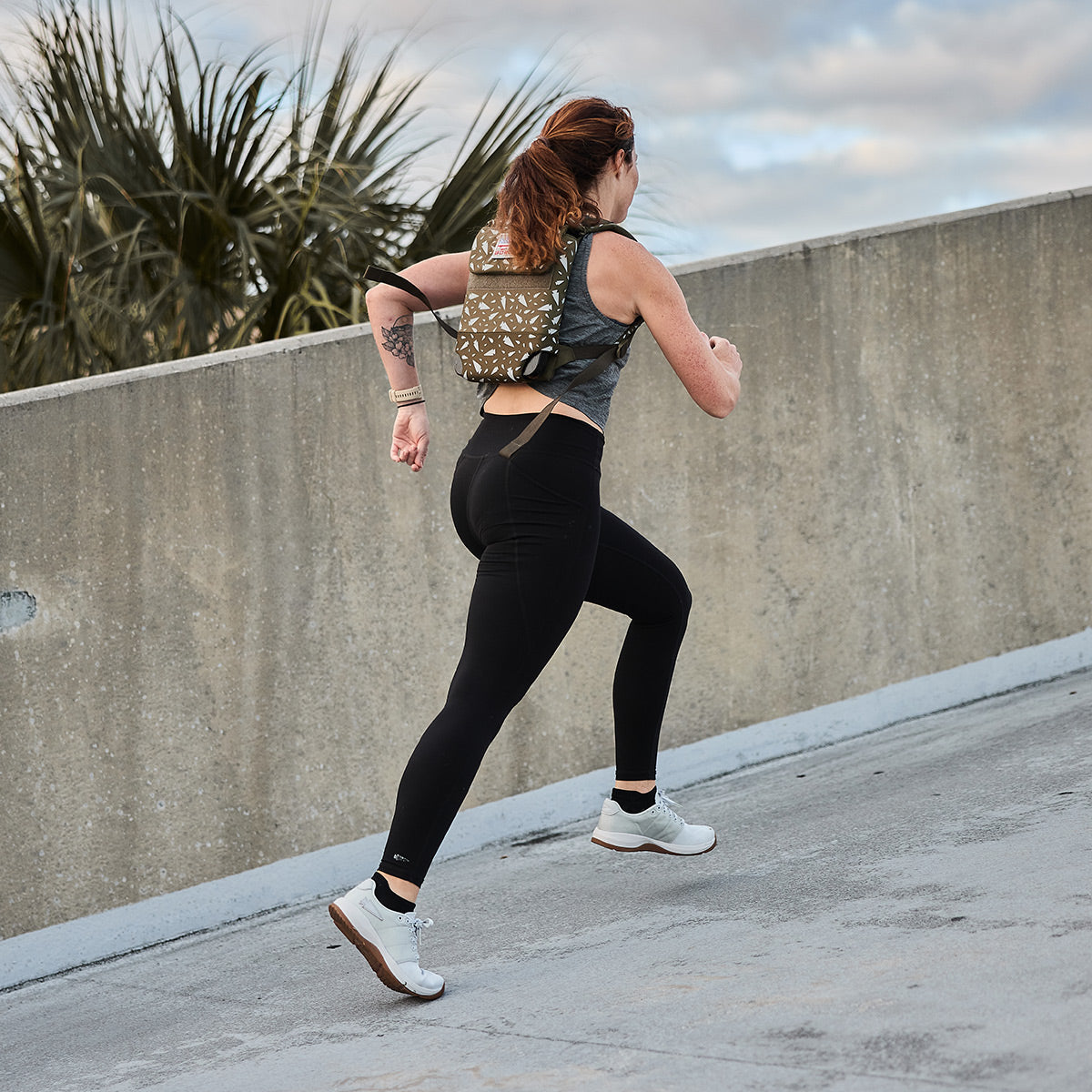 Women's Ballistic Trainers - Lunar Rock + Gum w/ Silver Reflective Spearhead