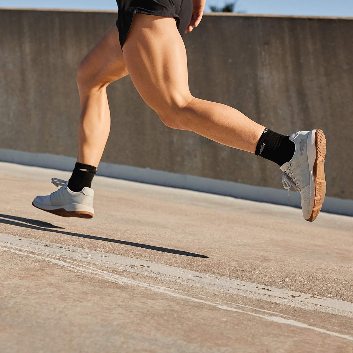 Women's Ballistic Trainers - Lunar Rock + Gum w/ Silver Reflective Spearhead