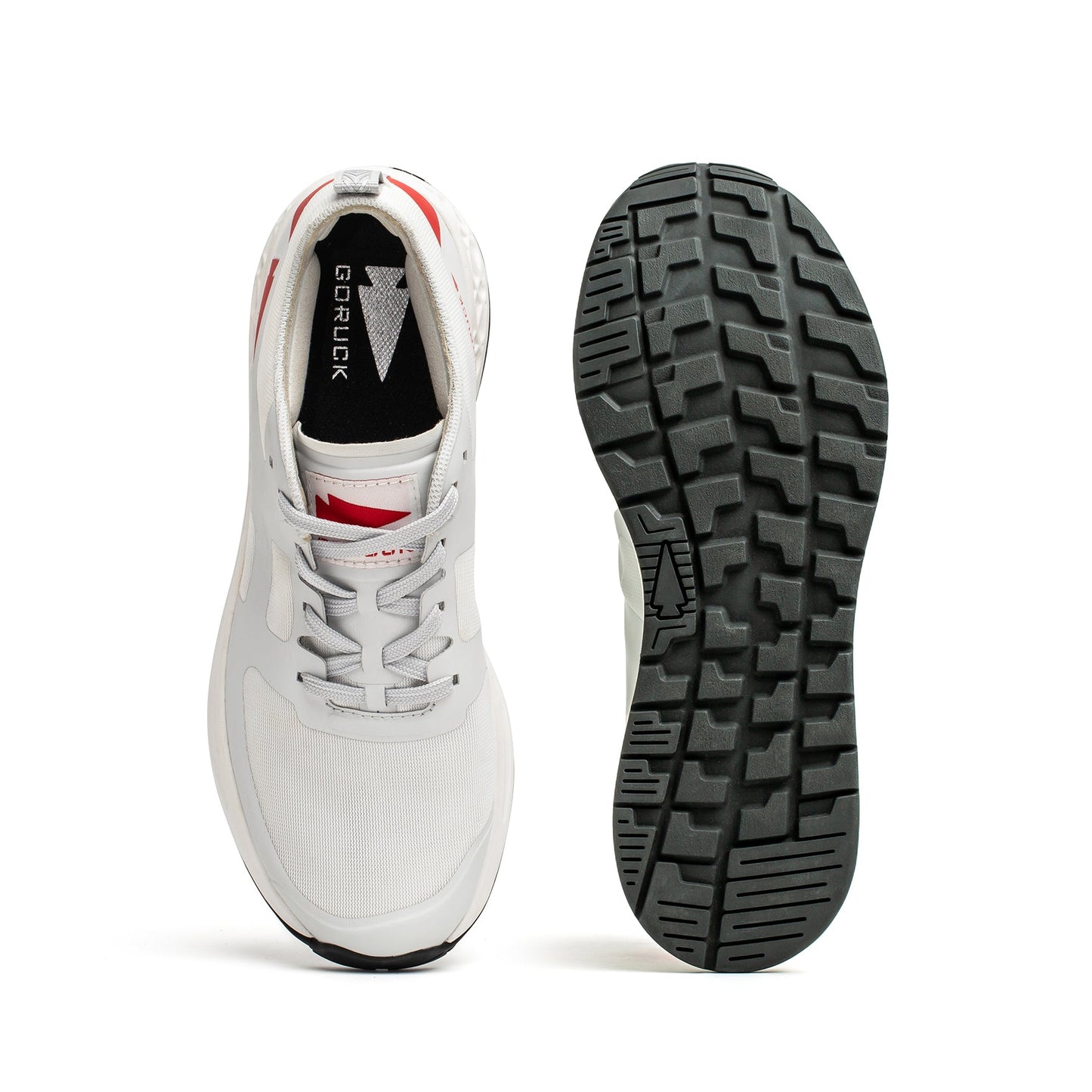 Men's Rough Runner - Light Grey + Red