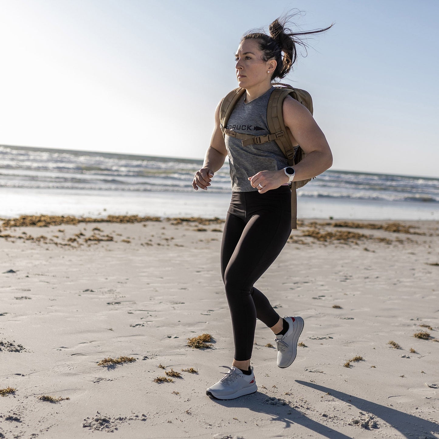 Women's Rough Runner™ - Light Grey + Red + White