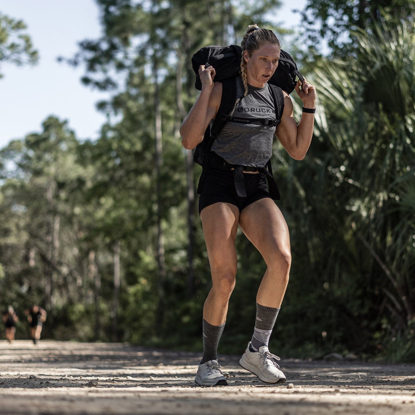 Women's Rough Runner™ - Light Grey + Red + White