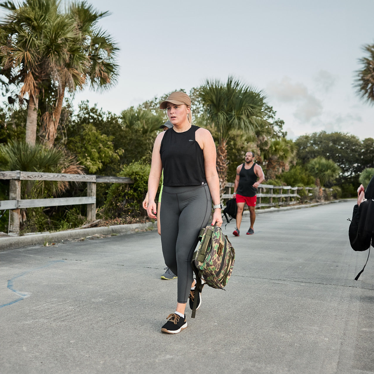 Women's Ballistic Trainers - Black + White W / Coyote Reflective Spearhead